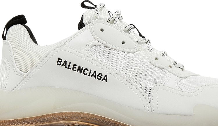 حذاء رياضي Balenciaga Triple S بنعل شفاف - أبيض ورمادي