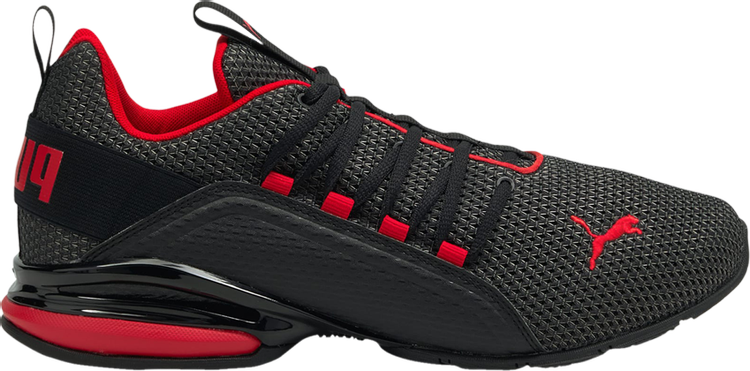 حذاء رياضي Puma Axelion LS Black High Risk Red، أسود