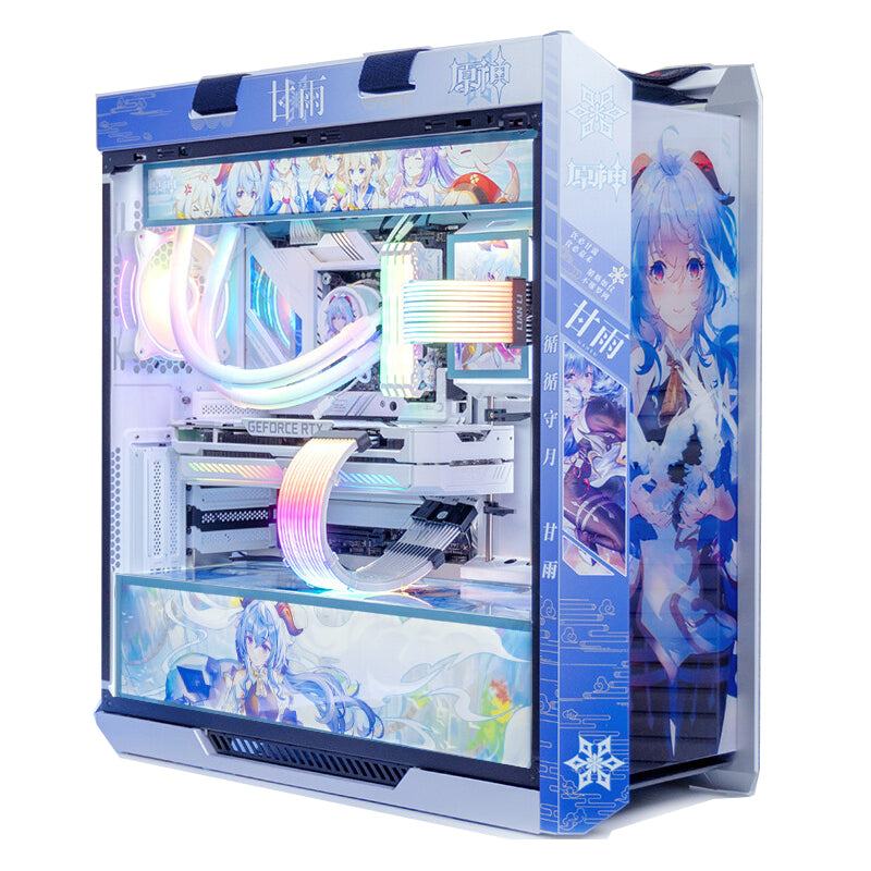 Case ASUS ROG Strix Helios GX601 Custom Ganyu Theme, Mid Tower, white/blue/pattern