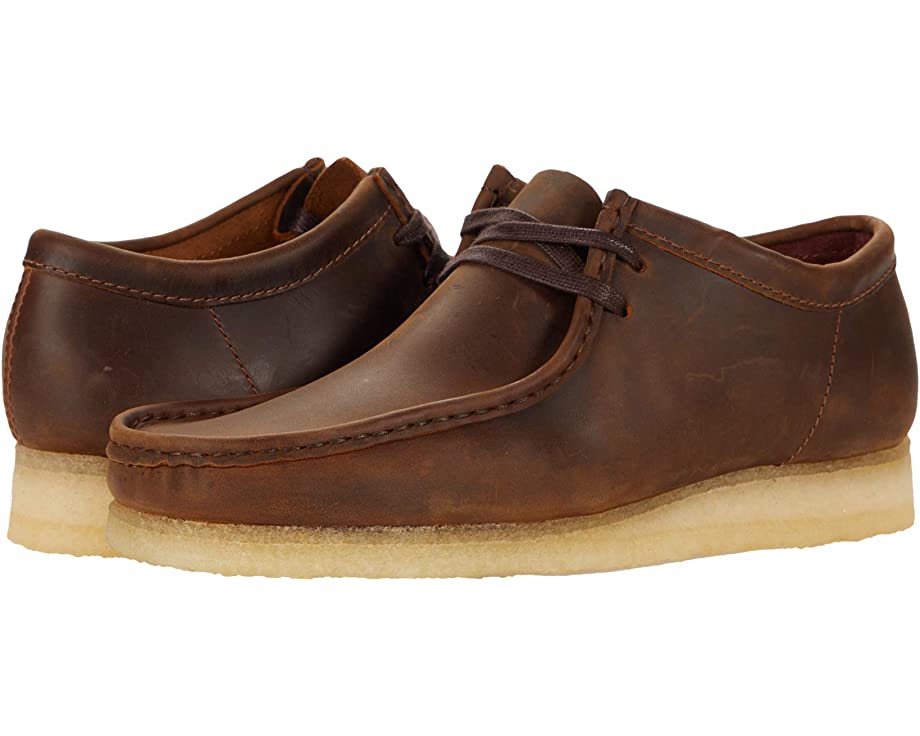 Wallabee Clarks Oxfords, beeswax