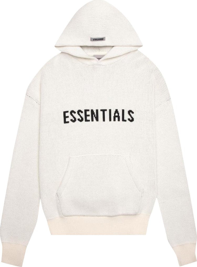 Fear of God Essentials Knit Hoodie 'Cream', cream