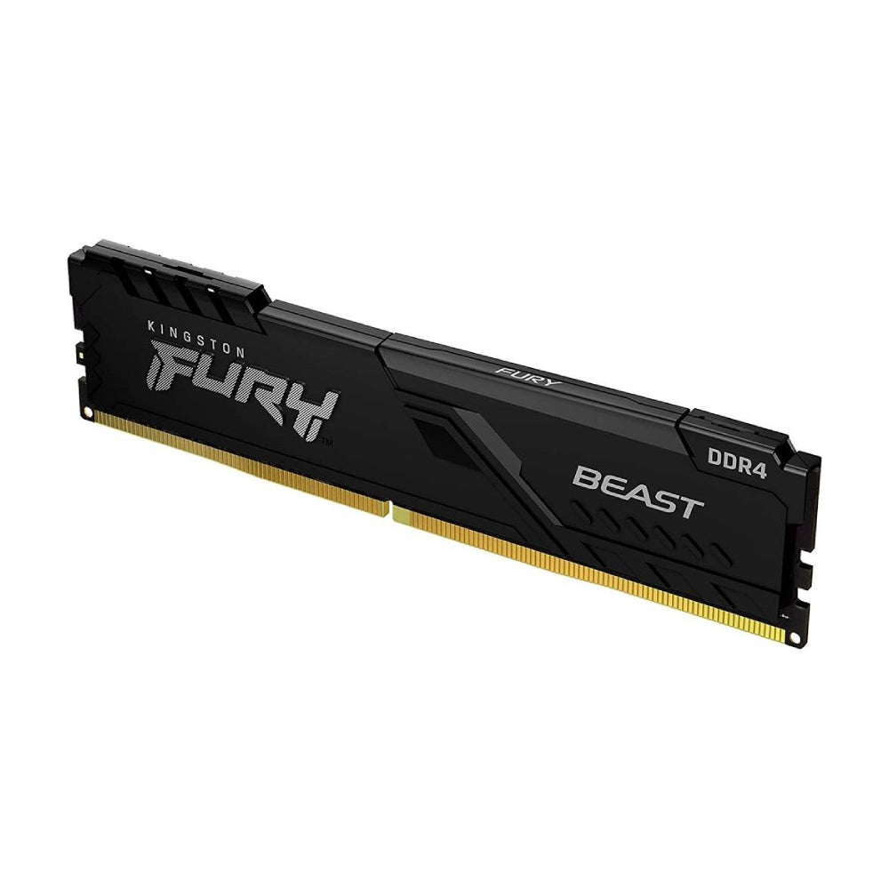 ذاكرة الوصول العشوائي Kingston Fury Beast، 8 جيجابايت DDR4 (1x8 جيجابايت)، 3200 ميجا هرتز، CL16، KF432C16BB/8، أسود