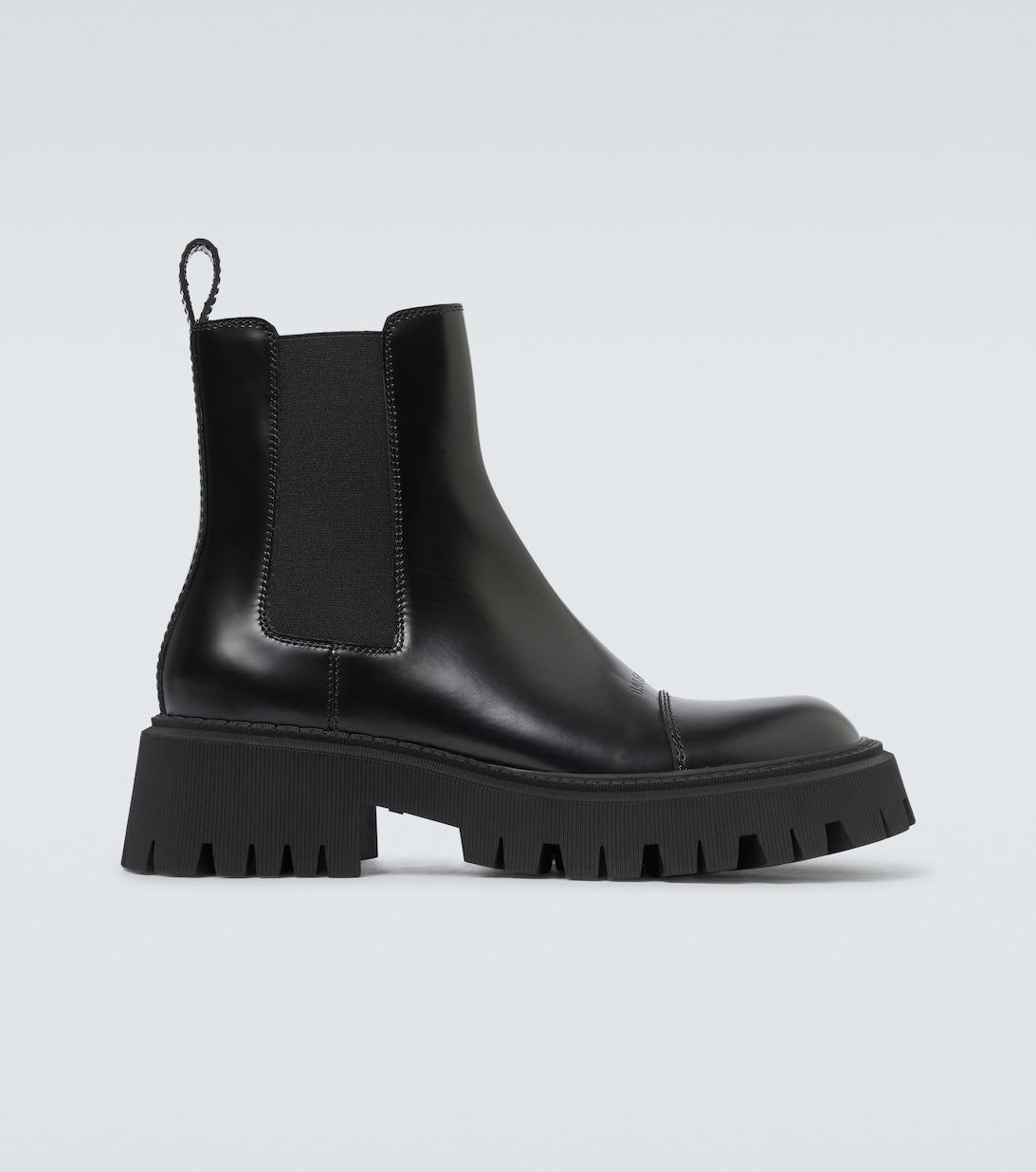 Balenciaga tractor leather boots, black