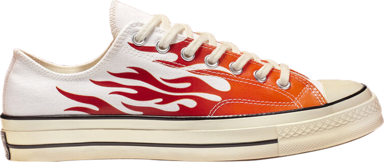 Converse Chuck 70 Low Flames sneakers, white