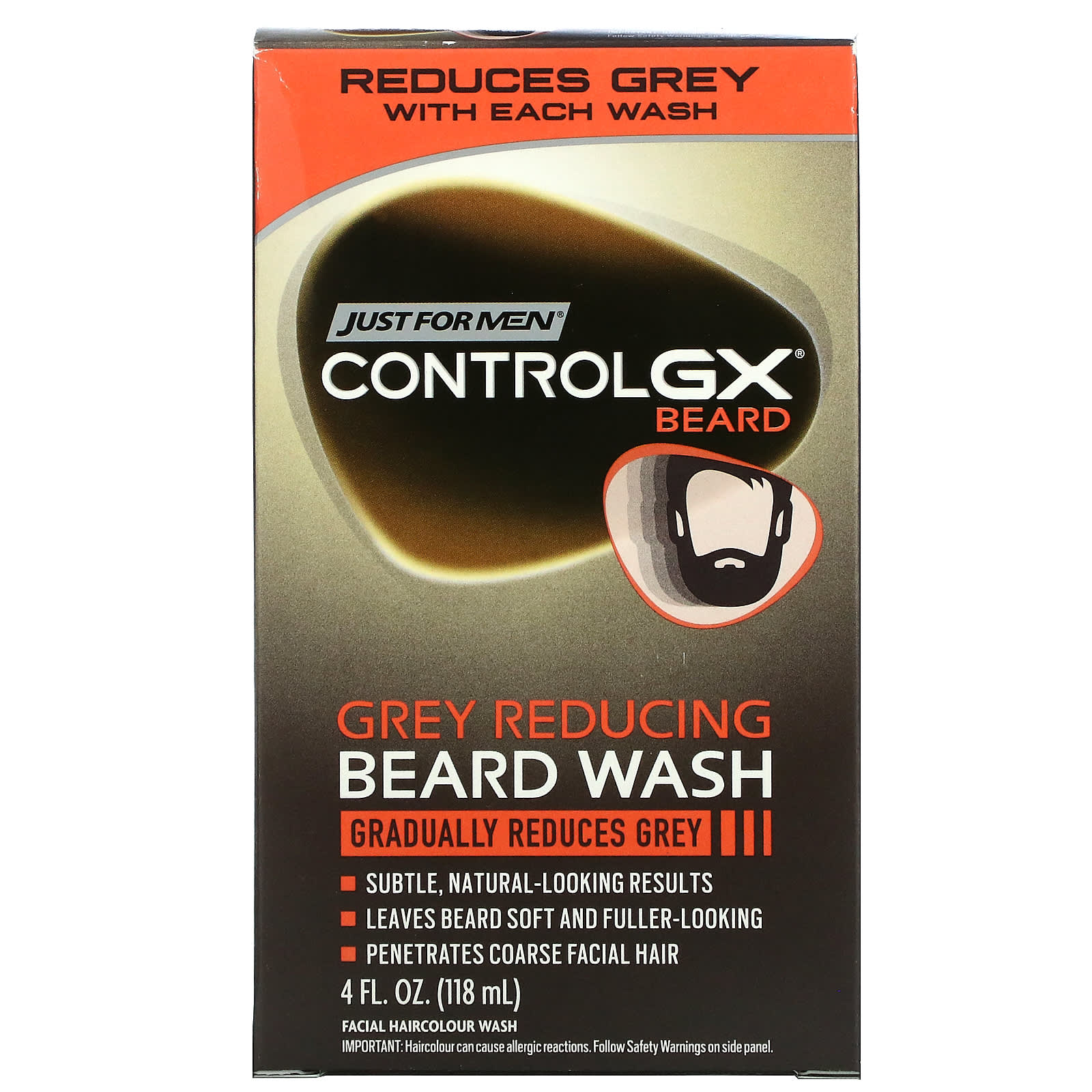 Control GX, Gray Reduction Body Wash, 4 fl oz (118 ml) Just for Men