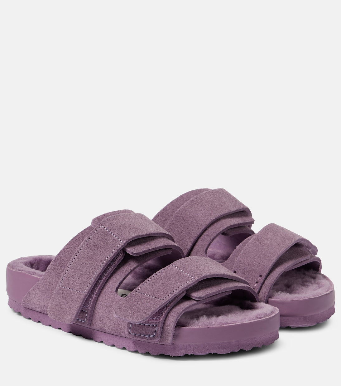 x tekla uji Birkenstock 1774 suede slides, purple