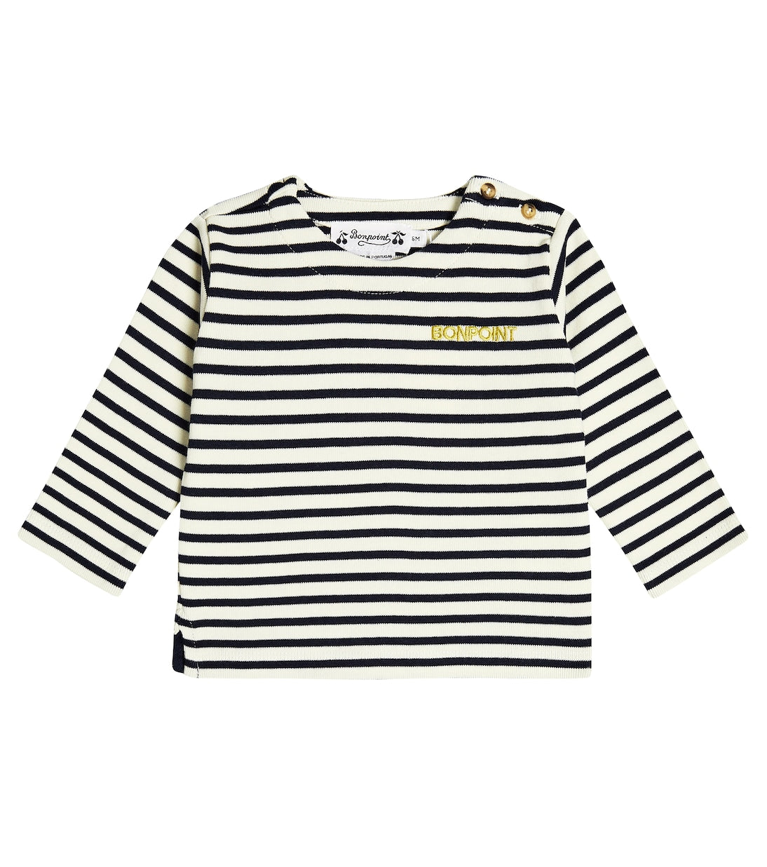 Bonpoint children's cotton striped shirt, blue