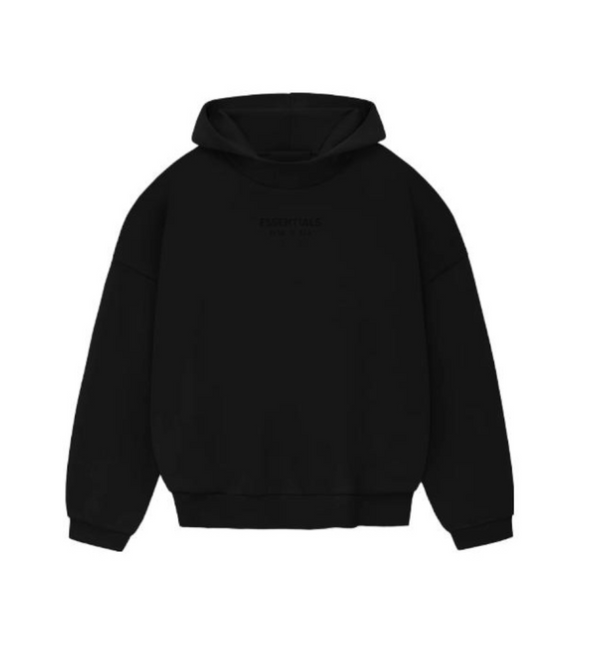 سويت شيرت Fear of God Essentials FW23 'Jet Black'، أسود