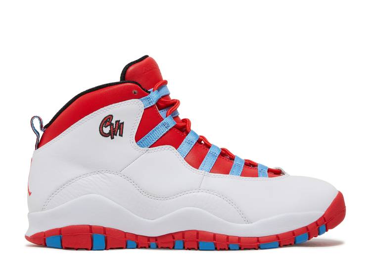 حذاء رياضي AIR JORDAN 10 RETRO BG 'CITY PACK - CHICAGO'، باللون الأبيض