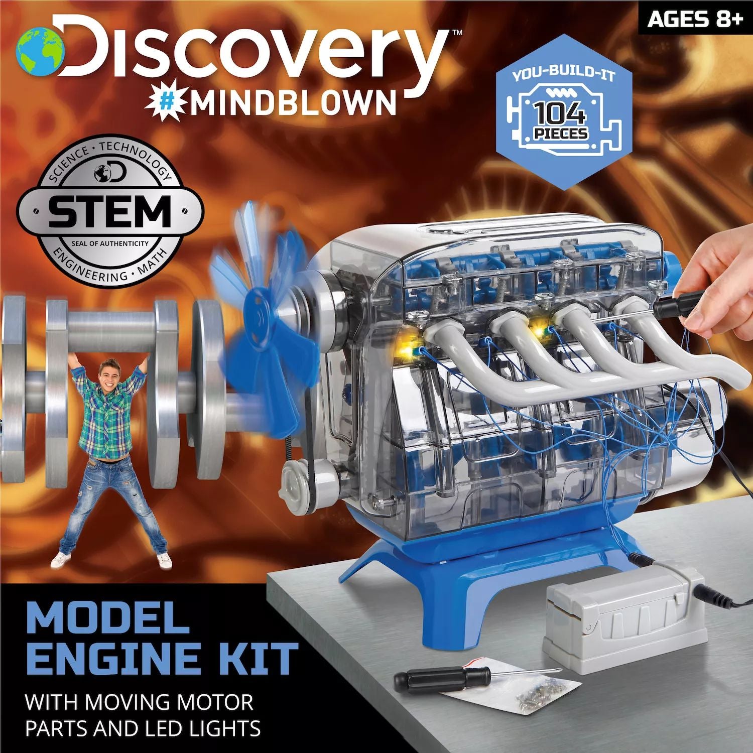 DISCOVERY KIDS DIY Engine Model Toy Set Discovery Mindblown