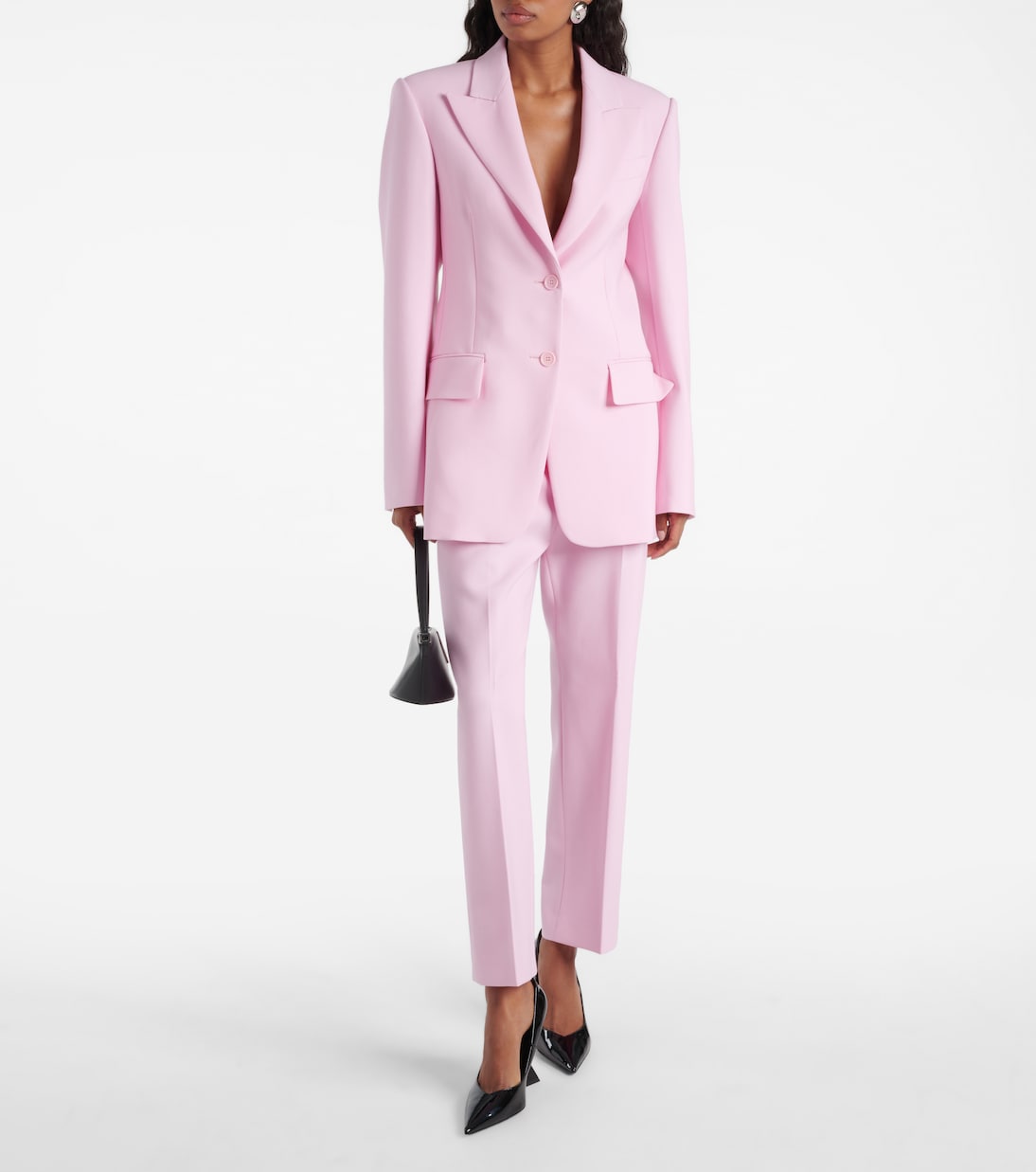 Sportmax wool blend zermat jacket, pink