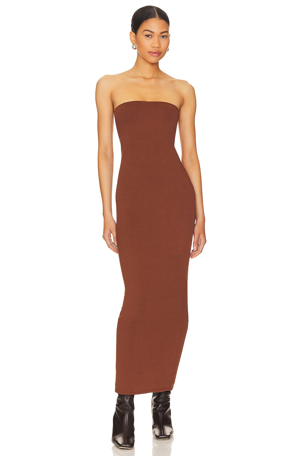 AFRM X Revolve Essential Dunn Maxi Dress in Cappuccino