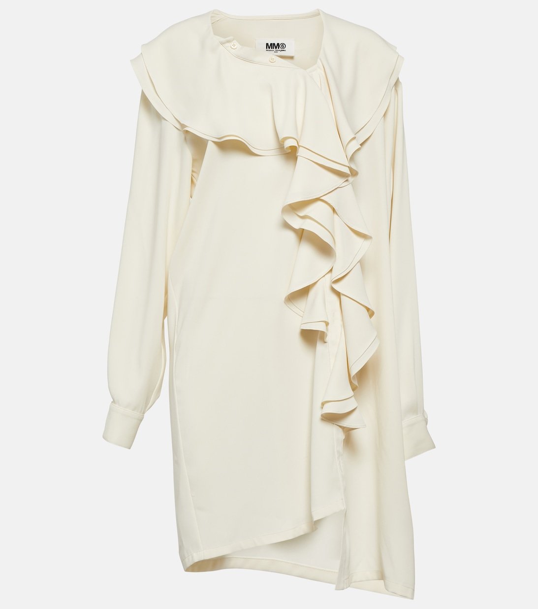 Mini dress with ruffles MM6 MAISON MARGIELA, neutral