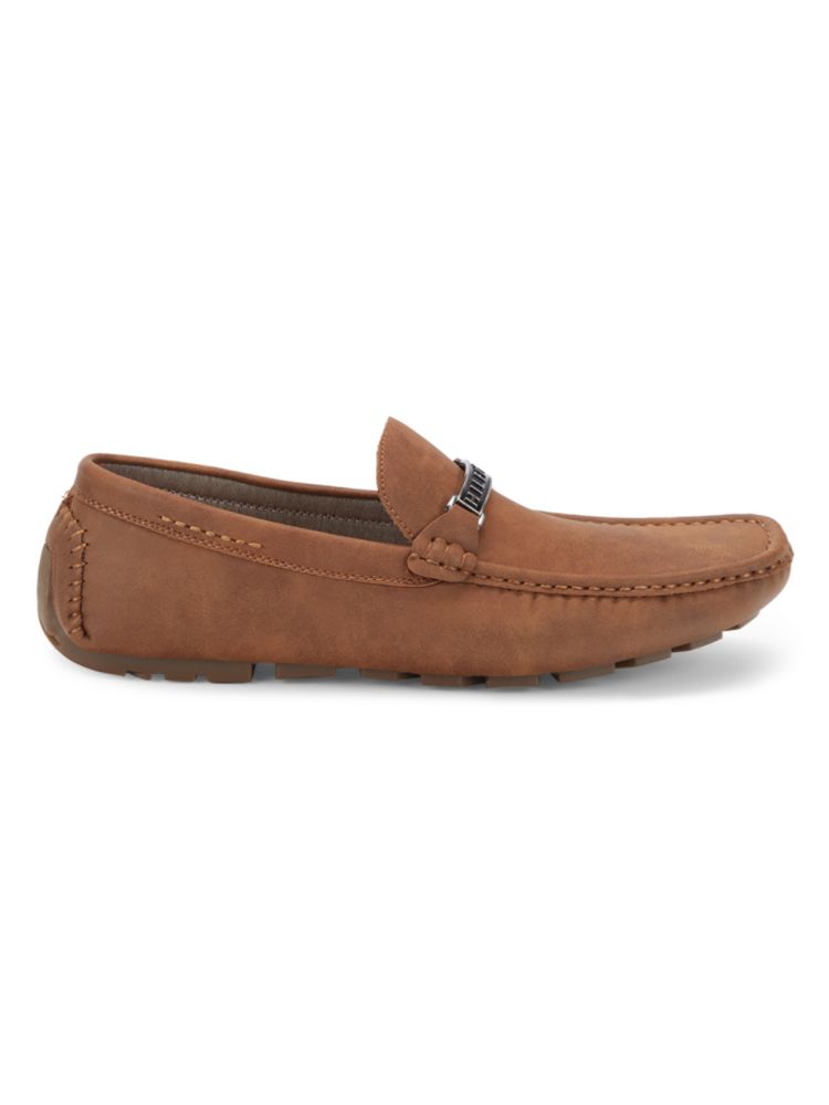 Mancer Tommy Hilfiger Leather Driving Loafers, Brown