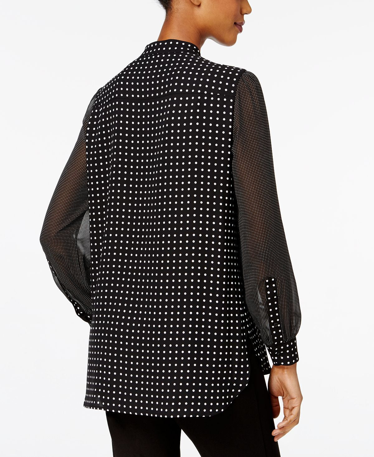 Anne Klein Petite blouse with polka dot print