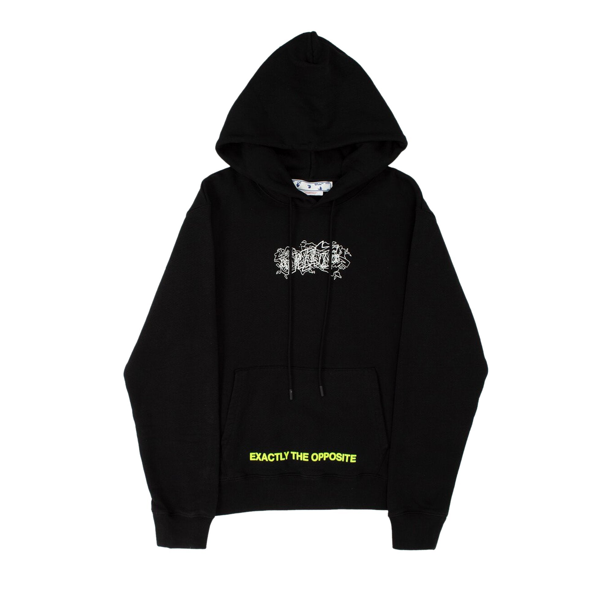 Off-White Graffiti Layer Slim Hoodie Black/White