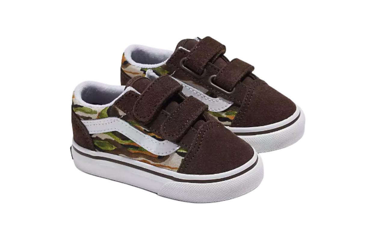 Vans Toddler TD Shoes, White/Brown