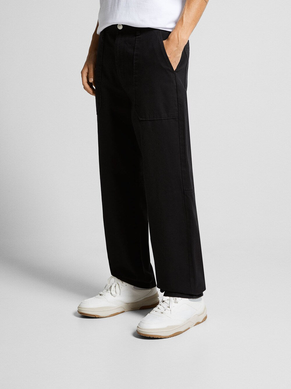 Bershka loose trousers, black