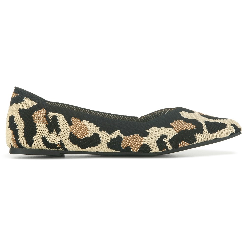 Kerri Mia women's knitted ballet flats, leopard color