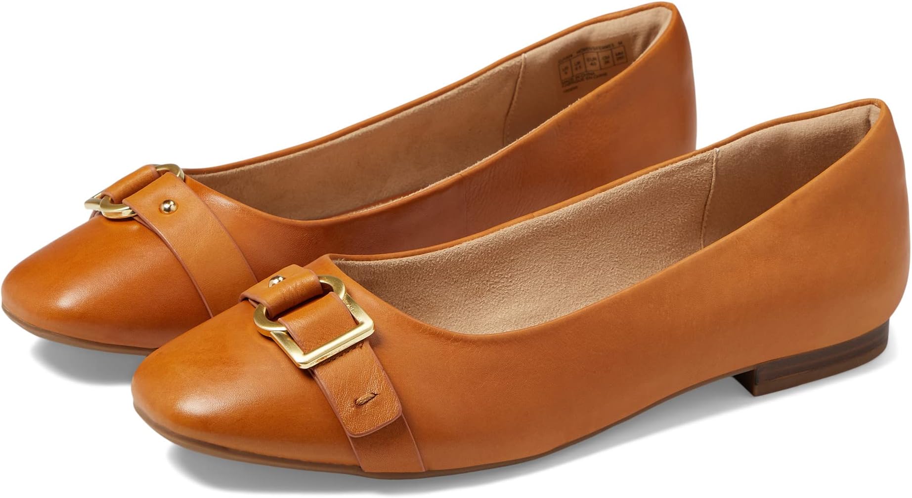 Zoie Ring Ballet Rockport Flats, Honey Leather