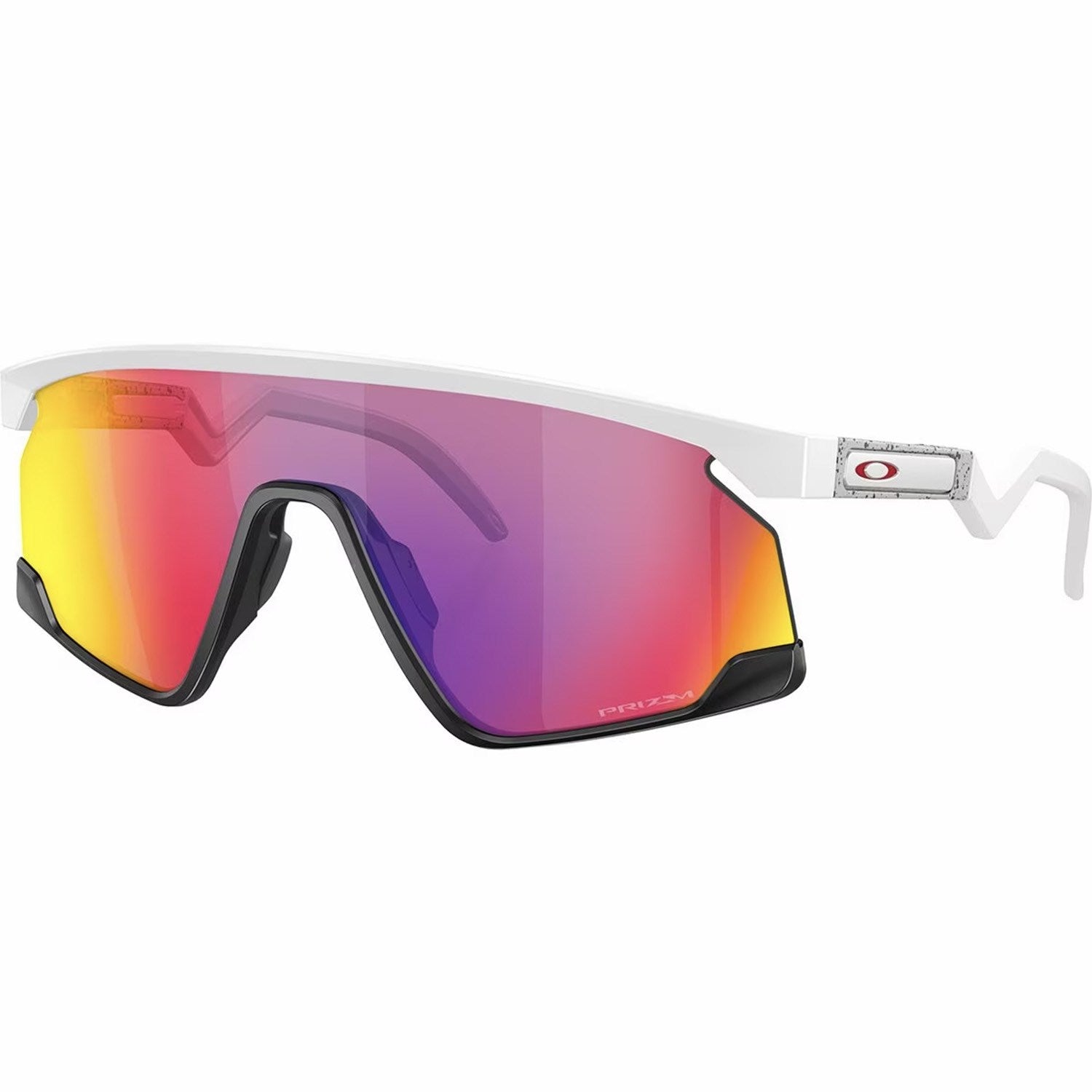 نظارات شمسية Oakley BXTR، باللون الأبيض غير اللامع/الأسود غير اللامع/Prizm Road