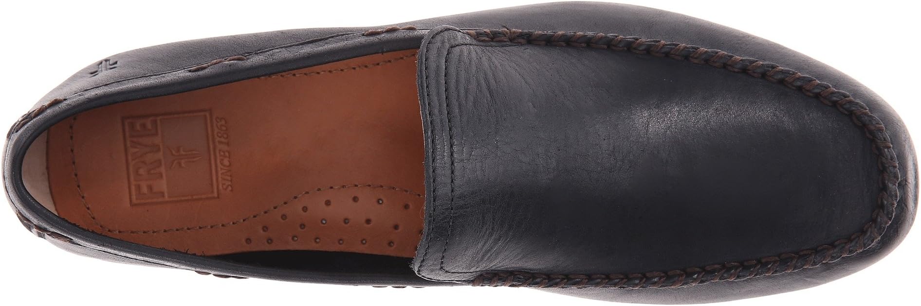 Lewis Venetian Frye Loafers in Black Oiled Vintage