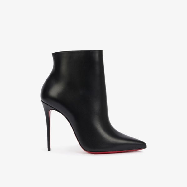 So Kate 100 leather boots with Christian Louboutin heels, black