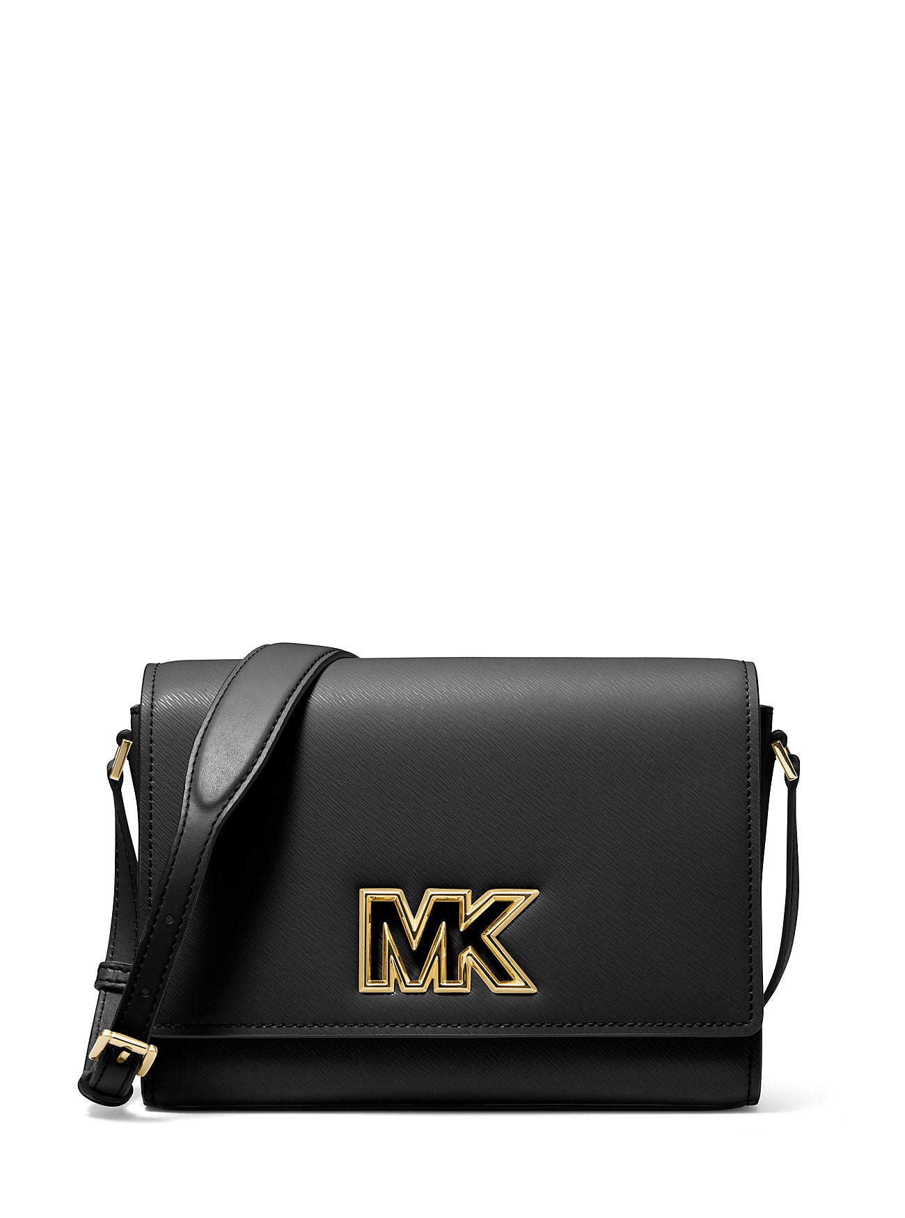 Michael Kors Medium Mimi Leather Messenger Bag, Black