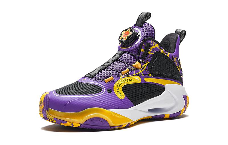 Kids Basketball Shoes GS Mid-top Purple/Black Anta Kids, purple