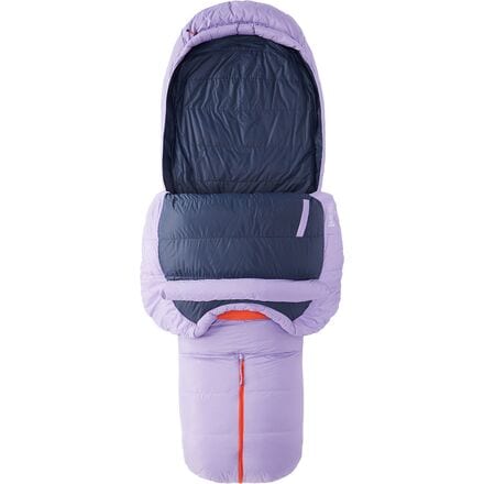 Teton Sleeping Bag: 15F Women's Marmot Down in Paisley Purple/Arctic Navy