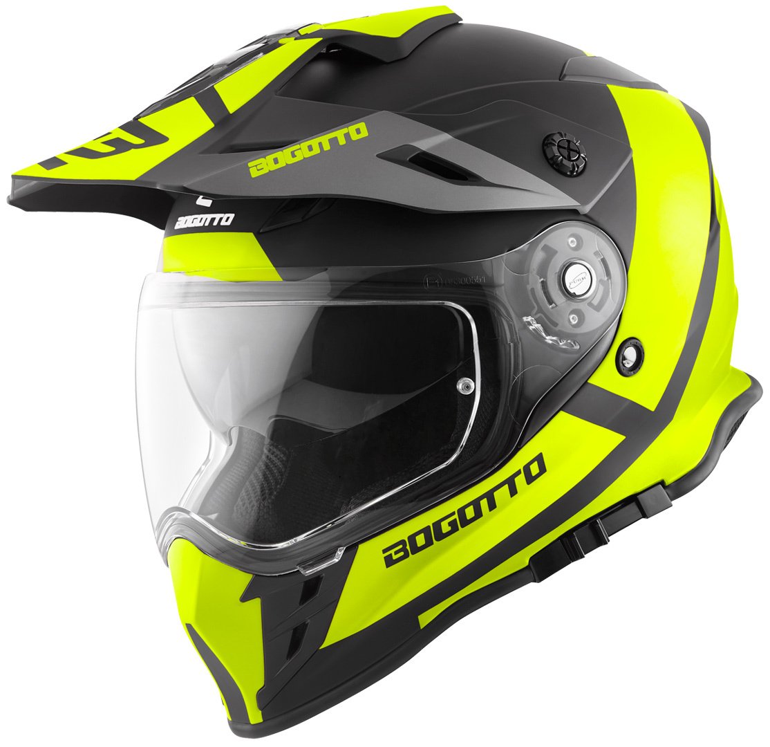 Bogotto V331 Pro Tour Enduro Helmet with Removable Liner, Yellow