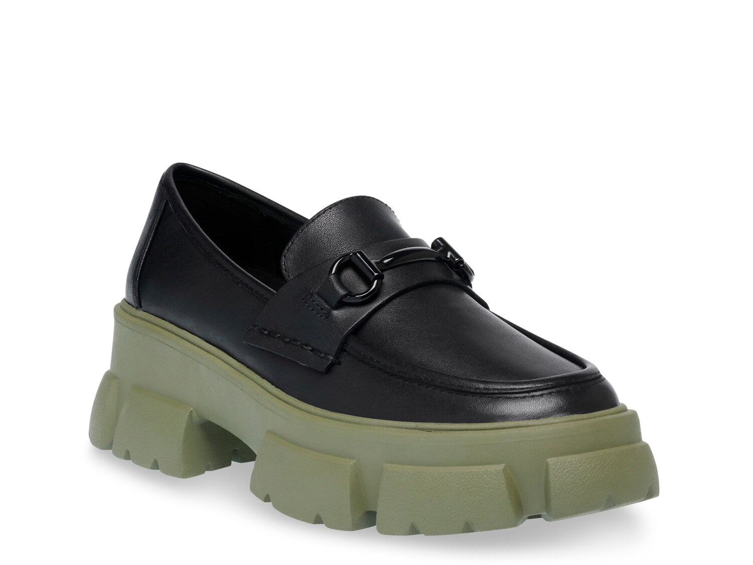 Steve Madden Trifecta Platform Loafers, Black/Olive