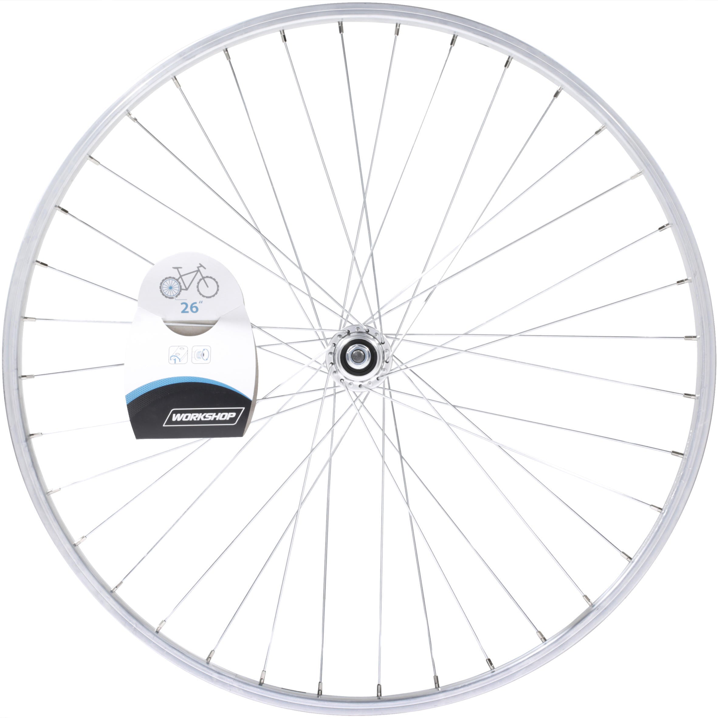 MTB Rear Wheel 26" Rockrider Freewheel, Silver