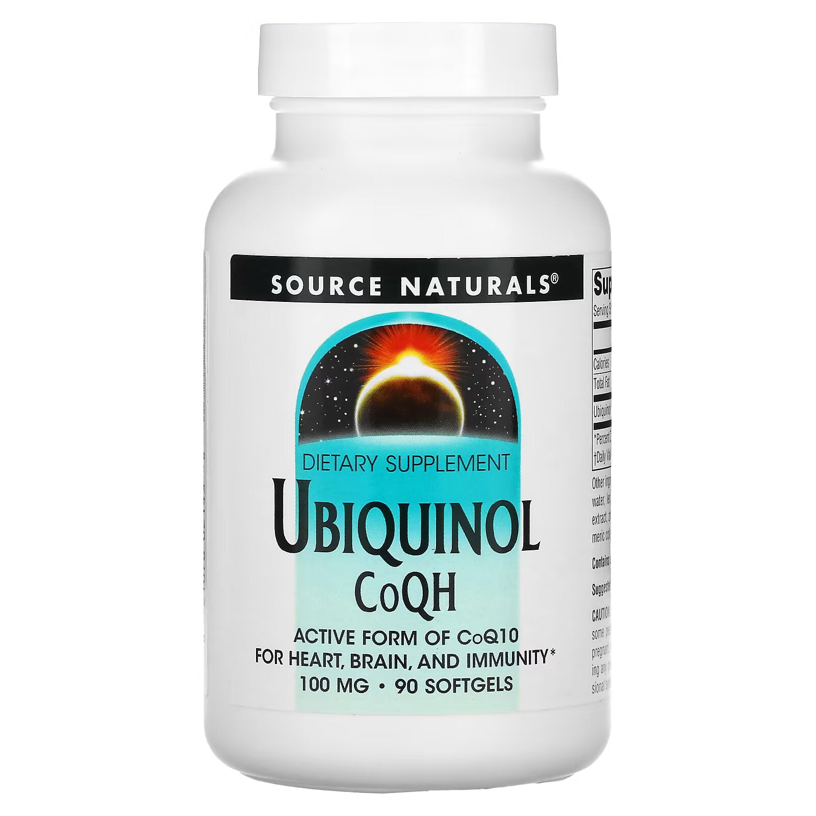 Source Naturals, Ubiquinol CoQH، 100 ملغ، 90 كبسولة