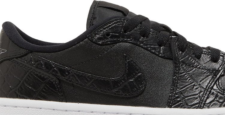 Air Jordan 1 Low Golf Black Crocodile Cleats, black