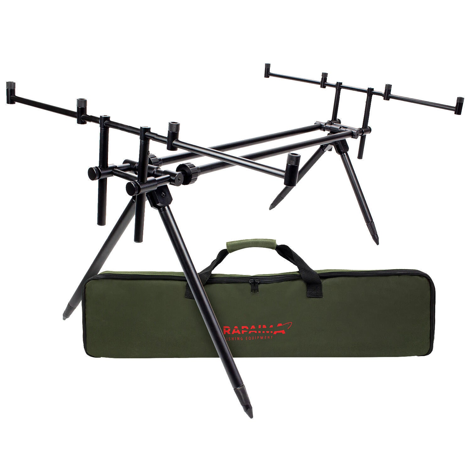 Rod Pod 'Riverbank' for 4 rods ARAPAIMA FISHING EQUIPMENT, black