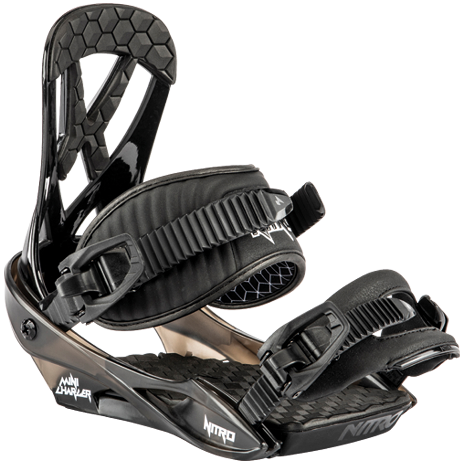 Nitro Mini Charger Snowboard Bindings, Black