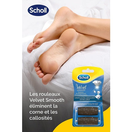 حبيبات التقشير الإضافية Velvet Smooth Express Pedi Crystal Diamonds البديلة، 2 بكرة - قطعتان، من Scholl