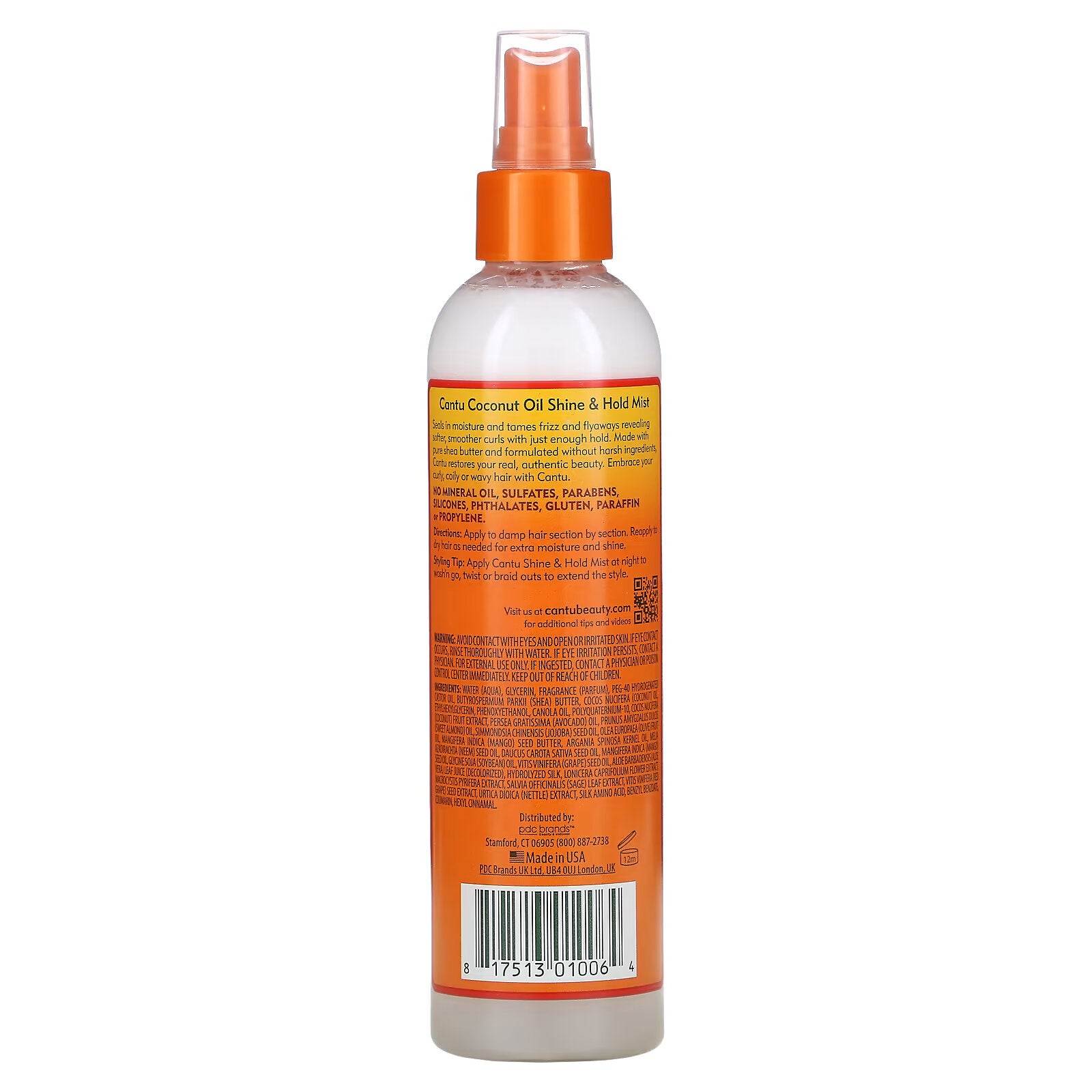 Cantu , Shea butter for natural hair Coconut Oil Shine & Hold Spray, 8 fl oz (237 ml)