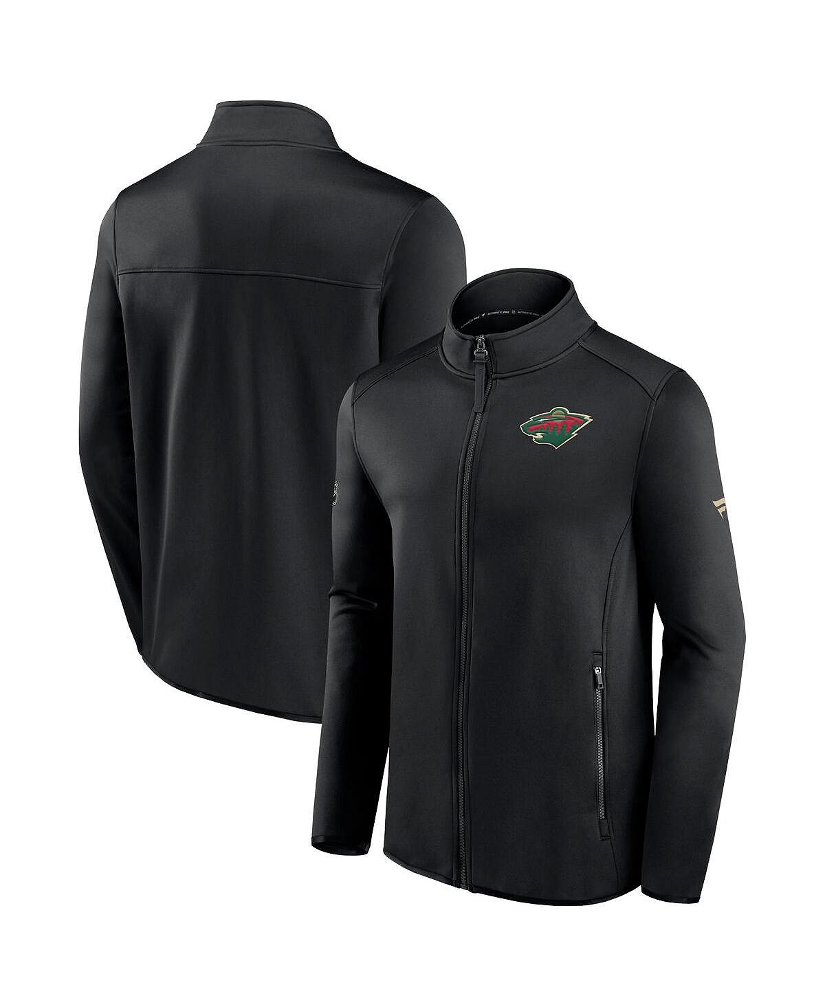 Fanatics Brand Men's Black Fleece Minnesota Wild Authentic Pro Rink Full Zip Jacket ,  black