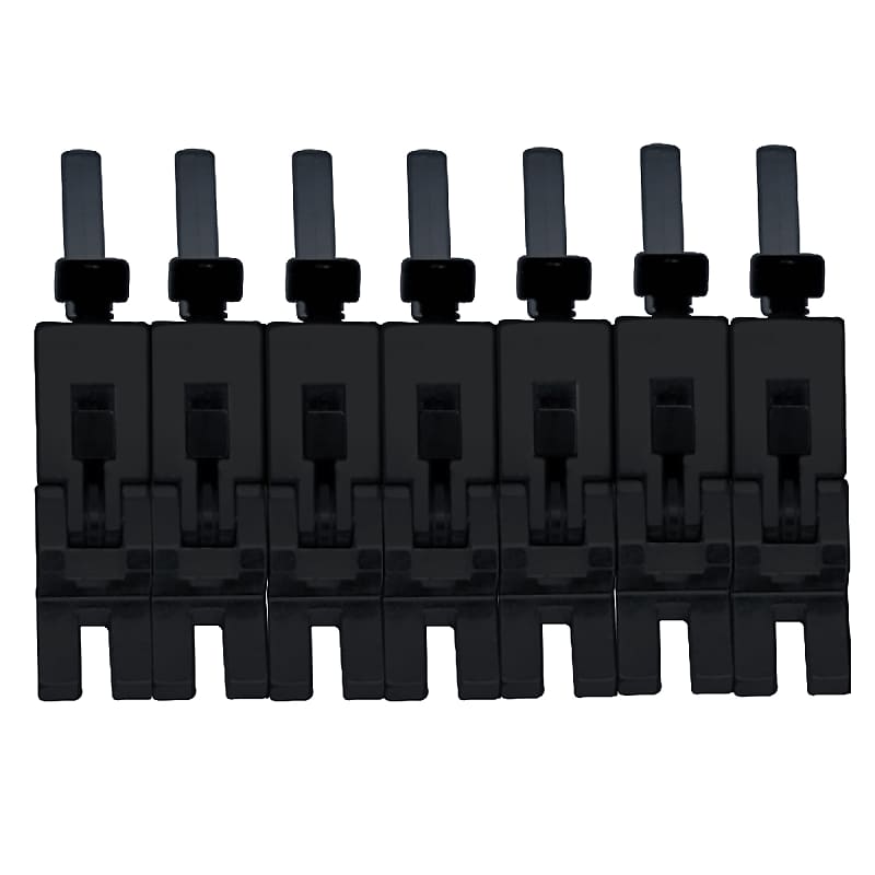 Authentic Floyd Rose 1000 Series Pro 7 String Saddle Set - Black 1000 Series Pro 7 String Saddle Set