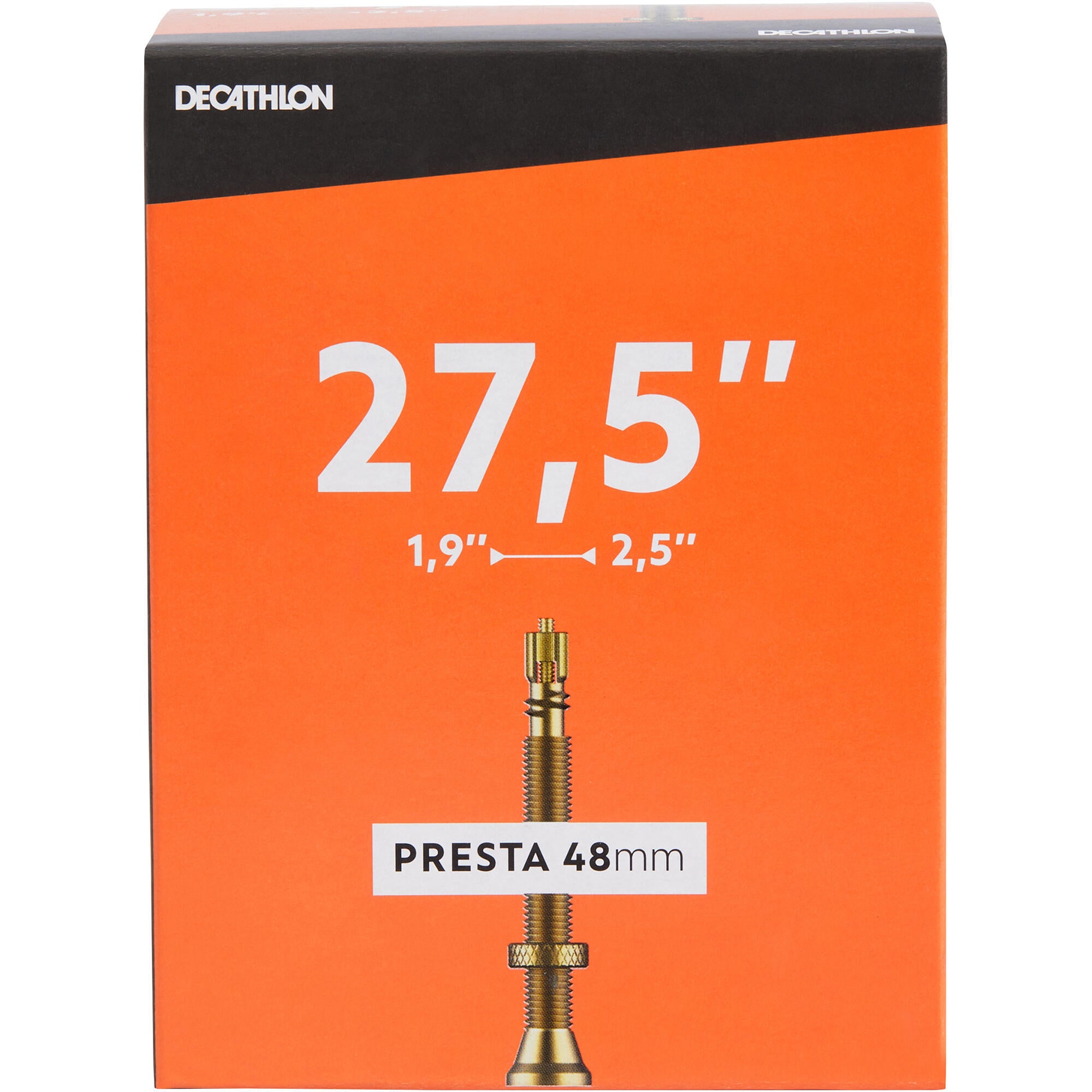 Chamber 27.5 inches width 1.9-2.5 with nipple 48 mm PRESTA Decathlon