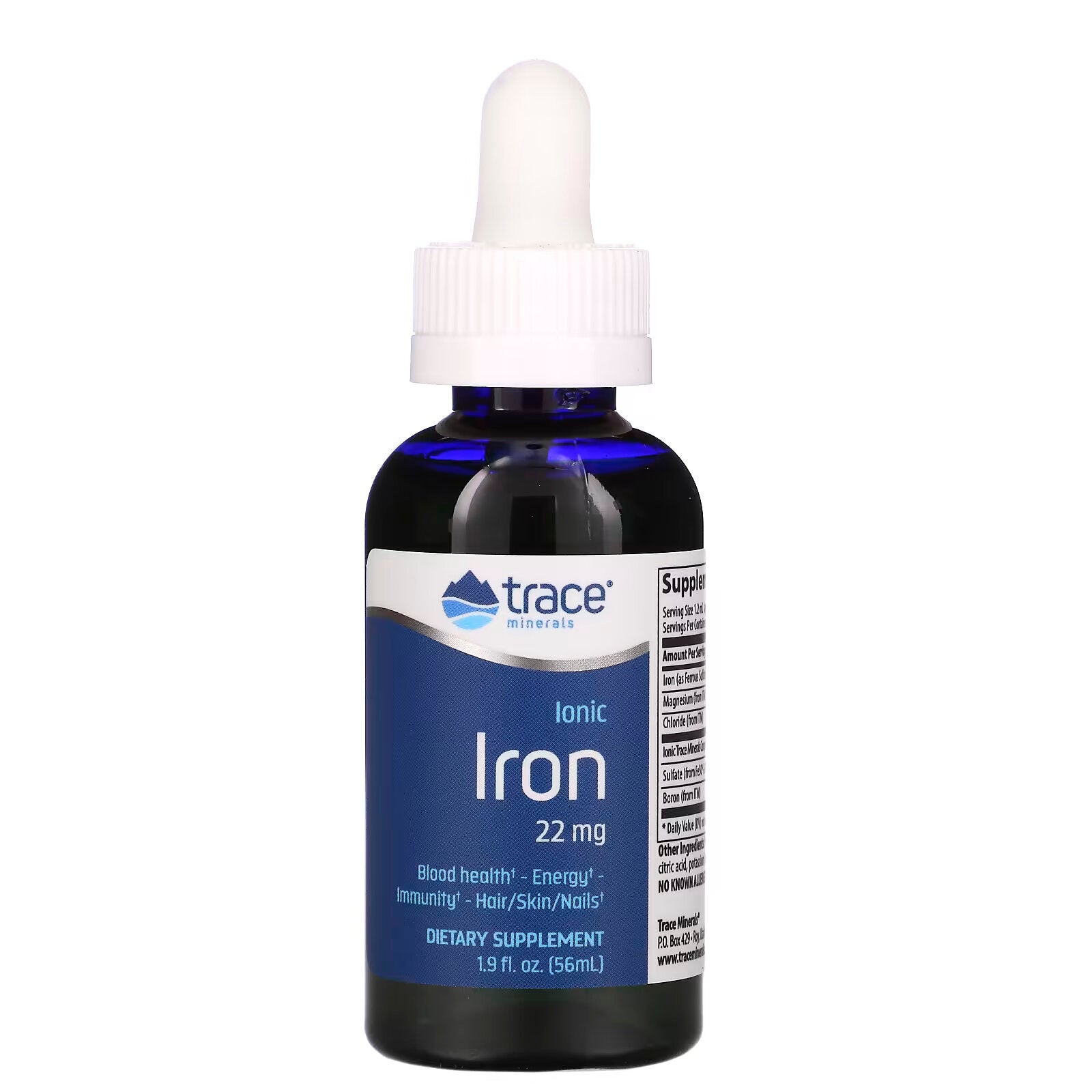 Trace Minerals Ionized Iron, 22 mg, 56 ml (1.9 fl oz)