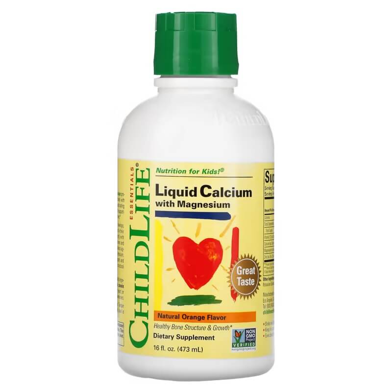 Liquid calcium with magnesium ChildLife, 474 ml