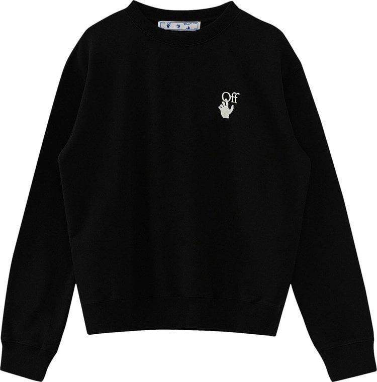 سويت شيرت Off-White Degrade Arrow Slim Crewneck 'Black/Multicolor'، أسود