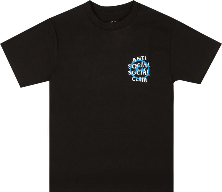 Anti Social Social Club x Fragment Design Blue Bolt Tee 'Black', Black