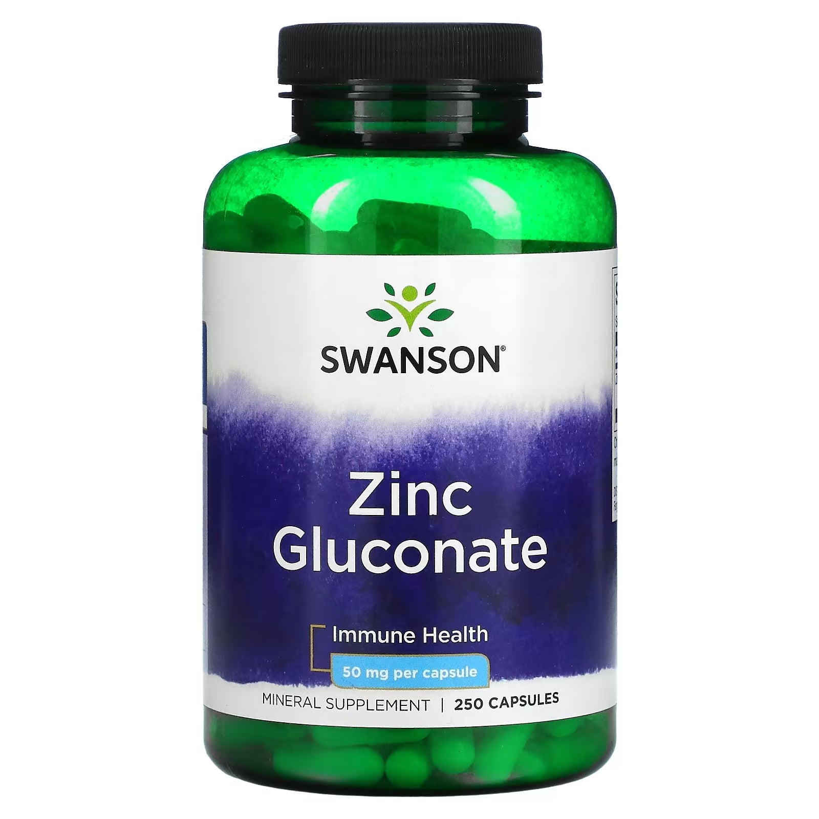 Swanson Zinc Gluconate 50 mg, 250 capsules