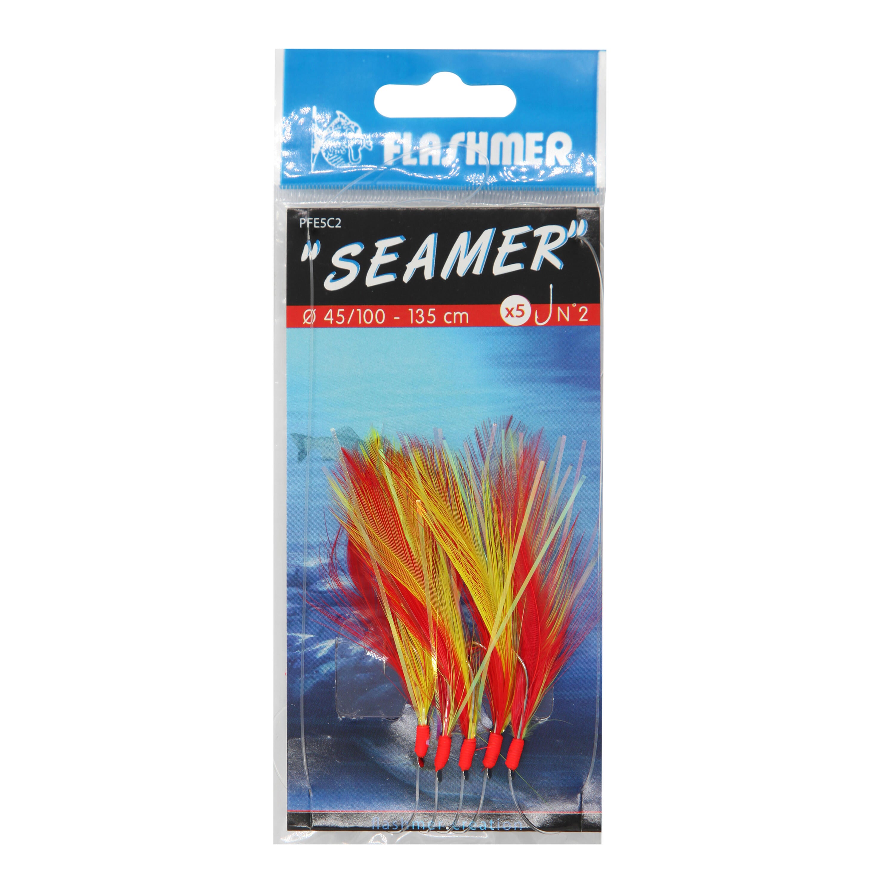 Leash for sea fishing Seamer 5 hooks No. 1/0 FLASHMER