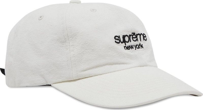 Supreme Classic Logo 6-Panel Baseball Cap, Cream