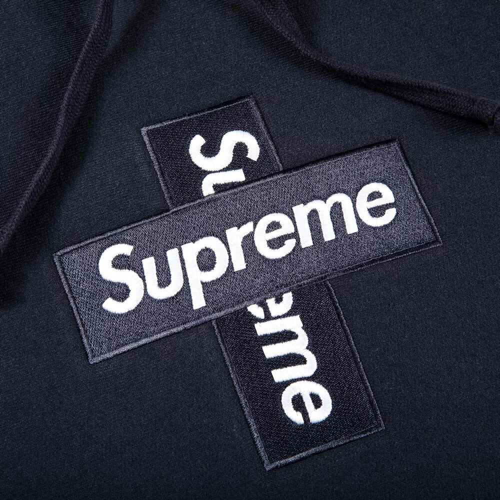 هودي Supreme Cross Box Logo باللون الأزرق الداكن